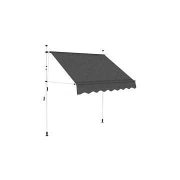 Copertina retractabila, actionare manuala, 200 cm, antracit