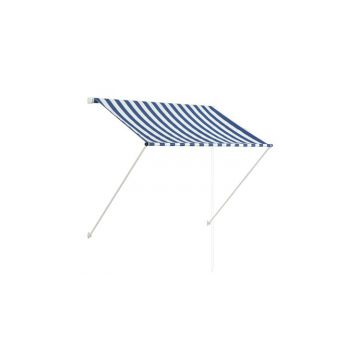 Copertina retractabila, albastru si alb, 150 x 150 cm