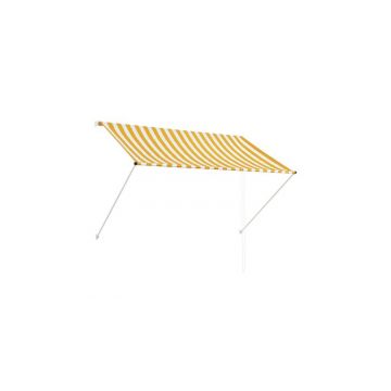 Copertina retractabila, galben si alb, 200 x 150 cm