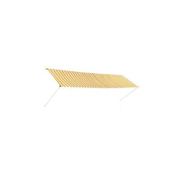 Copertina retractabila, galben si alb, 400 x 150 cm