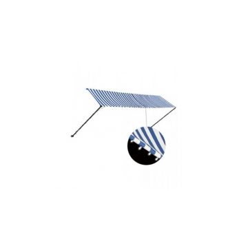 Copertina retractabila cu led, albastru si alb, 400 x 150 cm