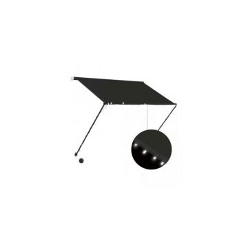 Copertina retractabila cu led, antracit, 100 x 150 cm