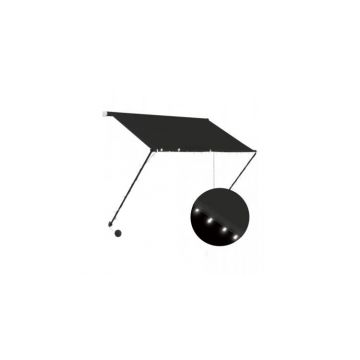 Copertina retractabila cu led, antracit, 200 x 150 cm