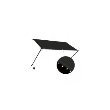 Copertina retractabila cu led, antracit, 250 x 150 cm