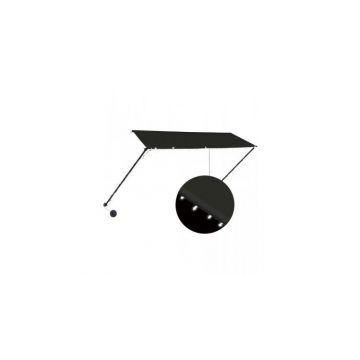 Copertina retractabila cu led, antracit, 300 x 150 cm
