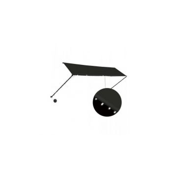 Copertina retractabila cu led, antracit, 400 x 150 cm