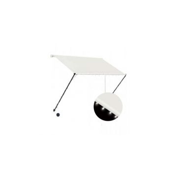 Copertina retractabila cu led, crem, 150 x 150 cm