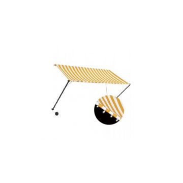 Copertina retractabila cu led, galben si alb, 250 x 150 cm