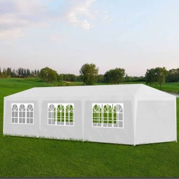 Cort de petrecere, alb, 3 x 9 m