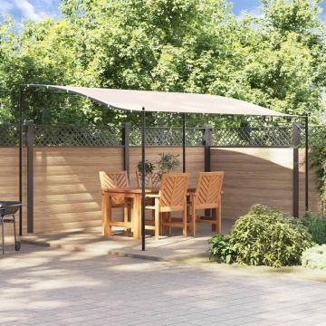 Baldachin, crem, 4x3 m 180 g/m², țesătură și oțel