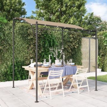 Baldachin, gri taupe, 2x2,3 m, 180 g/m², țesătură și oțel