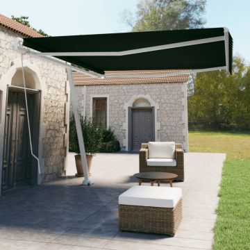 Copertină autonomă retractabilă manual, antracit, 400x350 cm