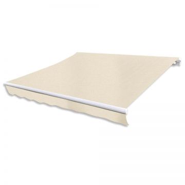 Copertină pliabilă motorizată, 400 cm, crem