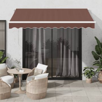 Copertina retractabilă automat, maro, 300x250 cm
