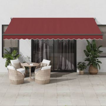 Copertina retractabilă automat, vișiniu, 450x300 cm