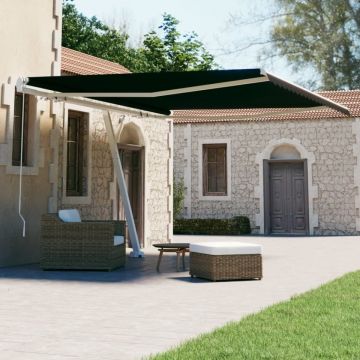 Copertină retractabilă manual, antracit, 400x300 cm