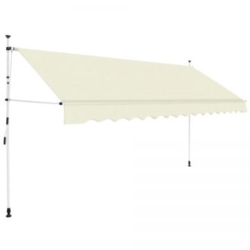 Copertină retractabilă manual, crem, 400 cm