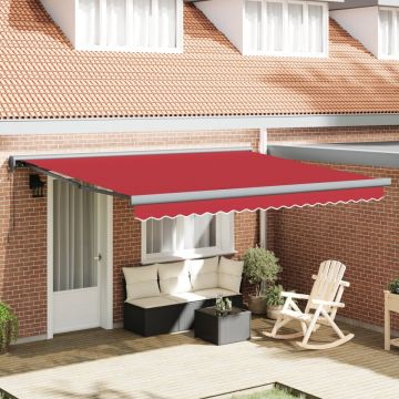 Marchiză retractabilă automată roșie 400x300 cm, Material de înlocuire pentru marchiză pentru cadru de 4x3 m roșie