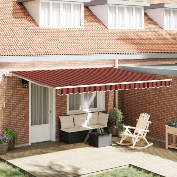 Marciză Retractabilă Automată Portocalie și Maro 450x300 cm