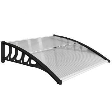 Outsunny Copertina moderna din policarbonat, 110x60x18 cm, gri | Aosom Romania