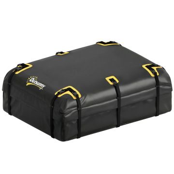 Outsunny Cutie de acoperiș auto 594,3 L pliabilă impermeabilă suport bagaje cu saltea antiderapantă 10 curele grele 6 cârlige pentru ușă | Aosom Romania
