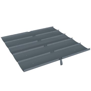 Outsunny Pânză de acoperiș pentru pergolă Prelată pentru pergolă retractabilă 300 x 300 cm, Poliester 180 g/m², Anti-UV 30+, Gri închis | Aosom Romania