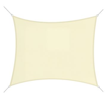 Outsunny Voal de umbra pătrat 3x3m material pentru exterior protecție anti-UV, pentru grădină terasă exterior patio piscină balcon, crem | Aosom Romania