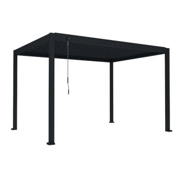 Pergola bioclimatica, aluminiu, Naimeed D6806, 400x300x250cm, Negru