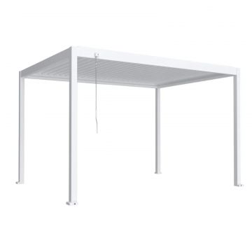 Pergola bioclimatica, aluminiu, Naimeed D6807, 400x300x250cm, Alb